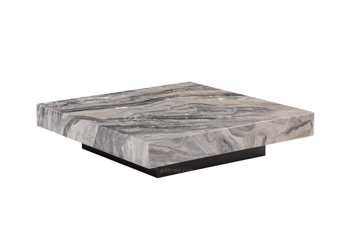 意式极简风格LUTUBE视频在线观看别墅会所家具品牌现代简约客厅大理石茶几LT1712-1方几