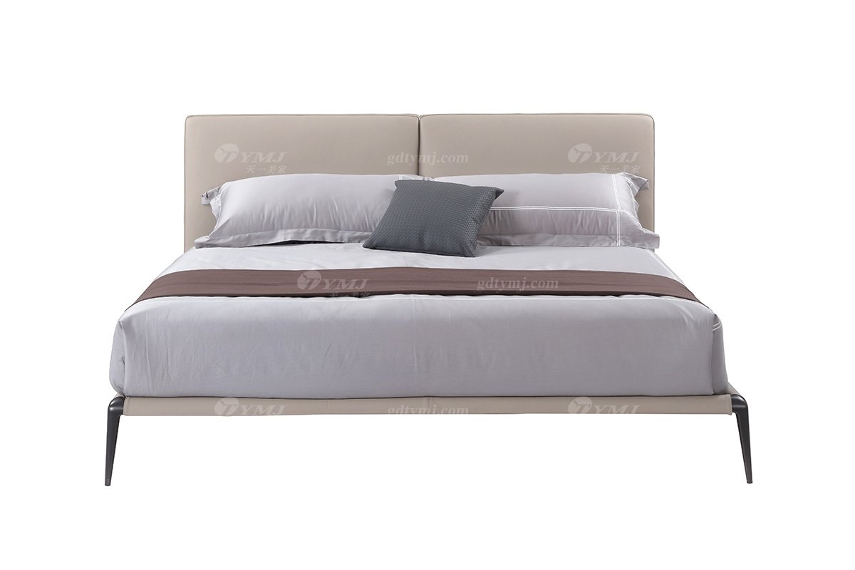 极简风格LUTUBE视频在线观看别墅会所家具品牌现代时尚简约卧室家具实木双人床