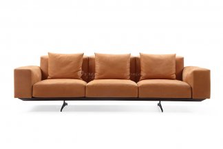 极简风格意式品牌LUTUBE视频在线观看别墅会所家具现代简约设计橙色四位沙发