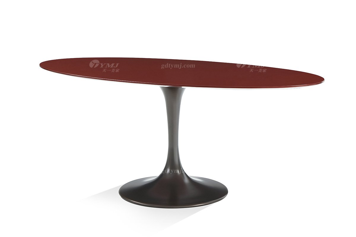 极简风格意式品牌LUTUBE视频在线观看别墅会所家具简约设计感餐台DT1506-18椭圆餐桌