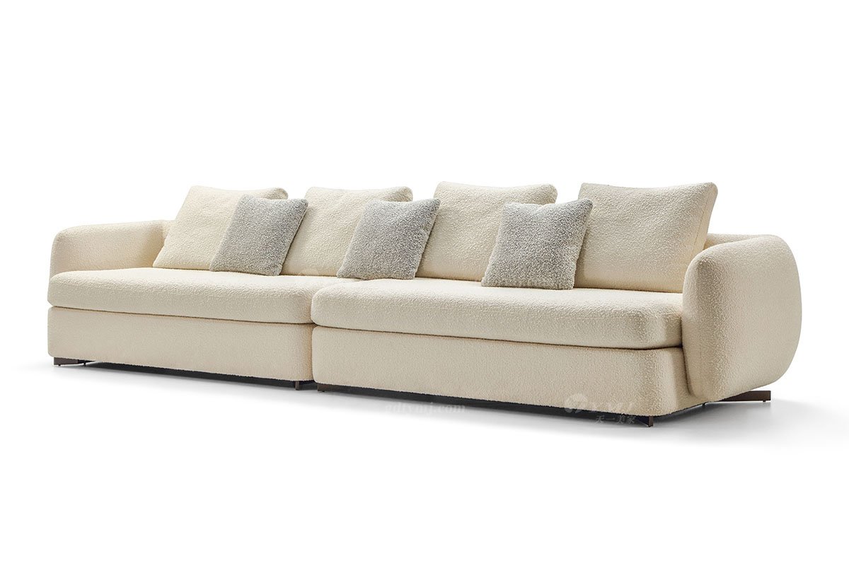 极简风格意式品牌LUTUBE视频在线观看别墅会所家具简约设计师四位沙发LS1908-21+22多位沙发