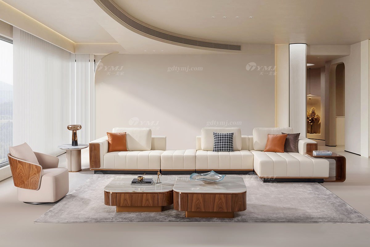 轻奢后现代风格家具LUTUBE视频在线观看会所别墅品牌简约长几茶几CK756-1长几场景