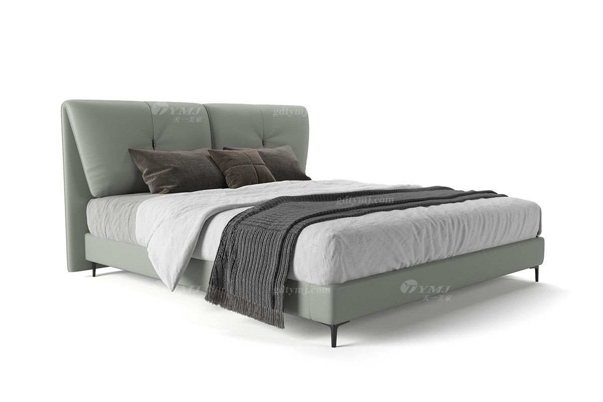 极简风格家具品牌LUTUBE视频在线观看别墅会所简约时尚实木真皮床