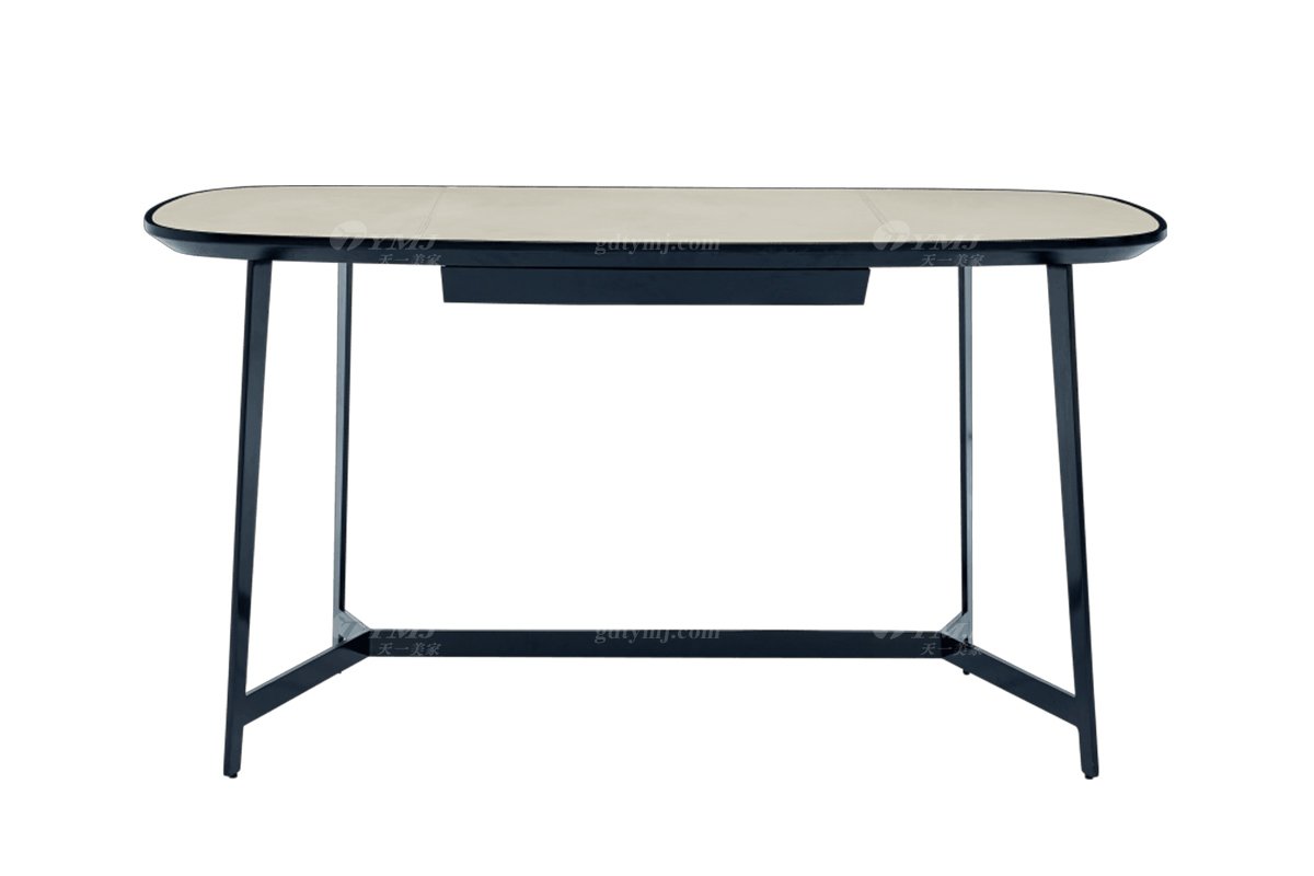 极简风格家具LUTUBE视频在线观看别墅会所大宅简约不锈钢+马安皮+烤漆书桌