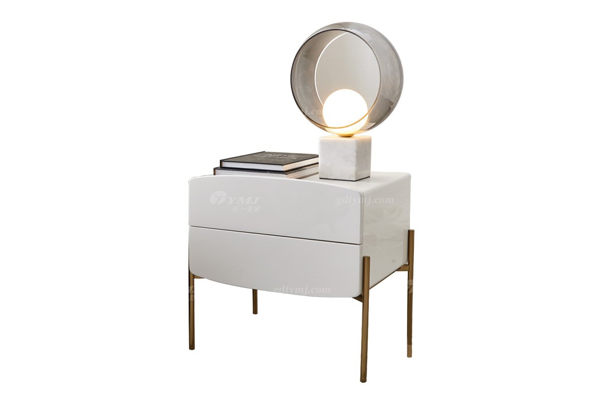 极简风格家具LUTUBE视频在线观看别墅会所大宅简约E1级环保板+不锈钢床头柜