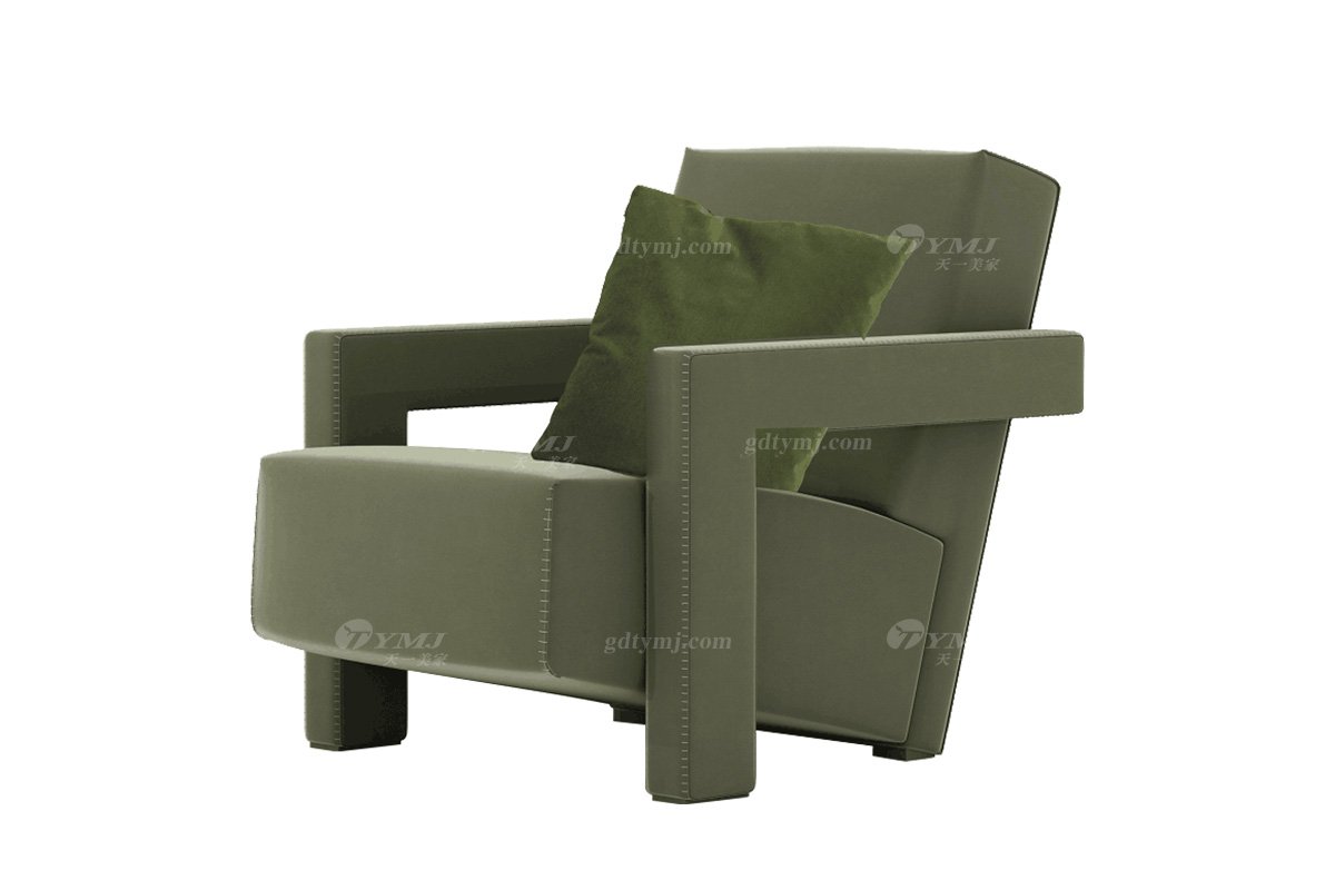 极简风格家具LUTUBE视频在线观看别墅会所大宅时尚创意青色布艺休闲椅