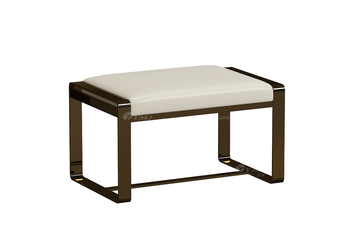 极简风格家具LUTUBE视频在线观看别墅会所大宅时尚简约不锈钢底+超纤脚凳