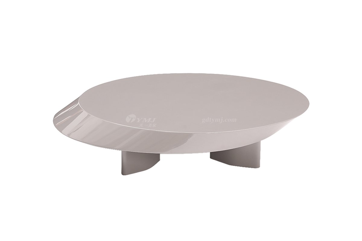 意式极简风格家具LUTUBE视频在线观看别墅会所大宅时尚创意简约金属茶几BRC6115A茶几灰色