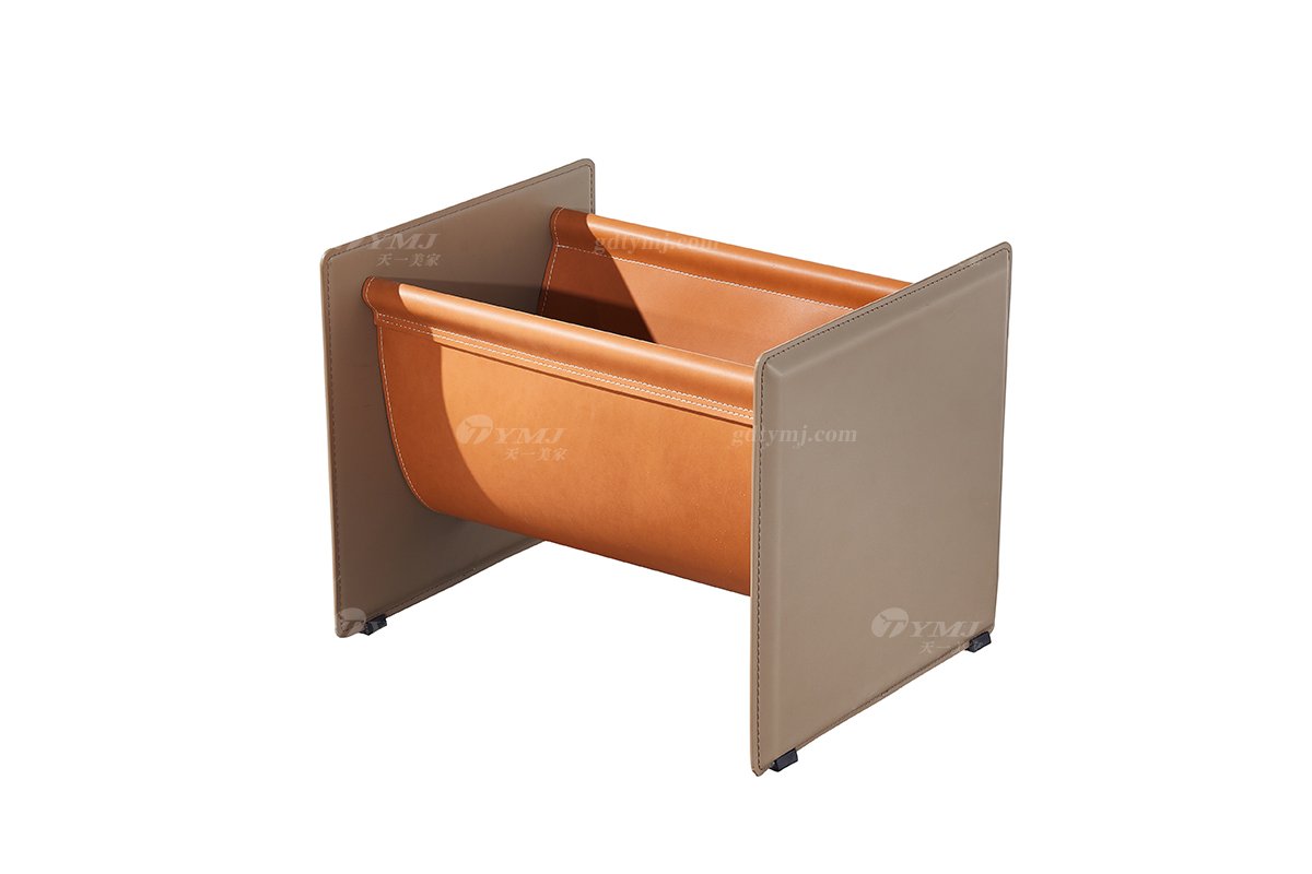 时尚LUTUBE视频在线观看意式极简家具别墅大宅家用皮艺书报架