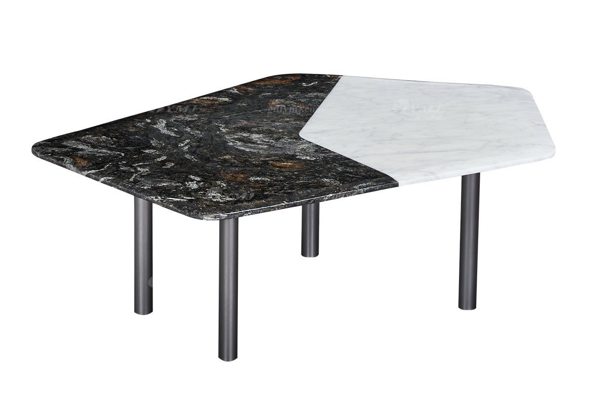 时尚LUTUBE视频在线观看意式极简家具别墅家用豪宅奢华天然大理石异形茶几异形小茶几