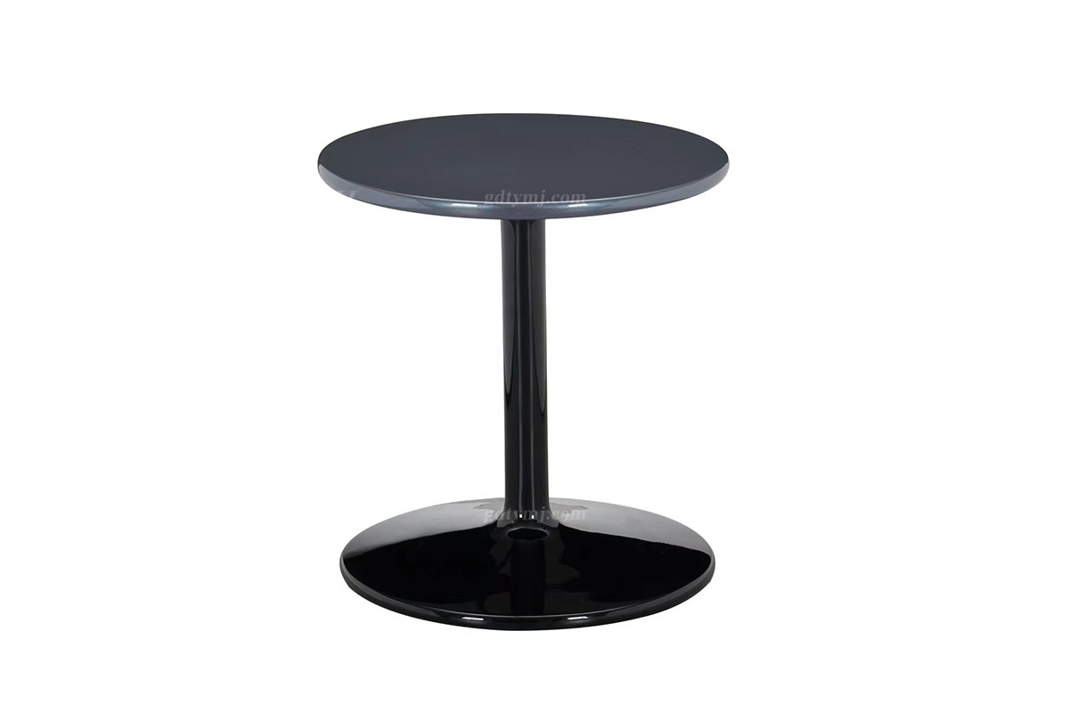 时尚LUTUBE视频在线观看意式极简家具别墅家用黑色烤漆小边几