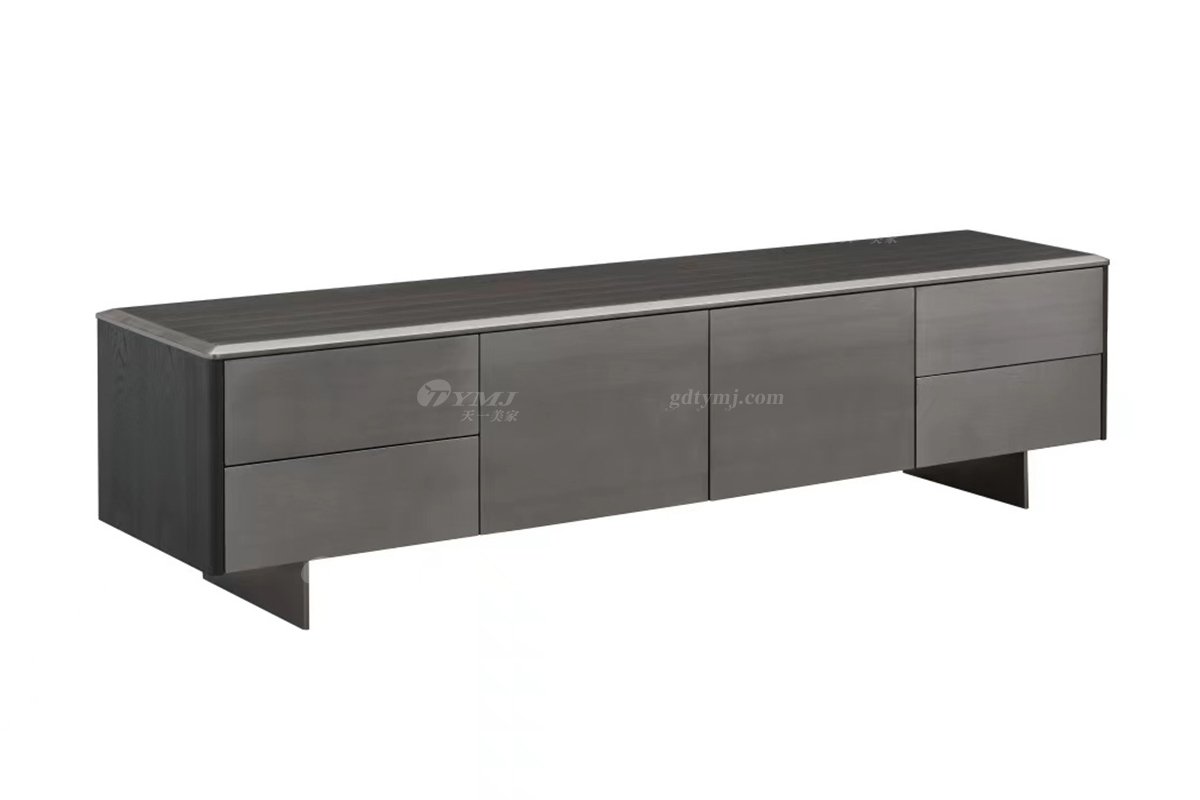 时尚LUTUBE视频在线观看现代简约家具别墅家用奢华黑色烤漆电视柜