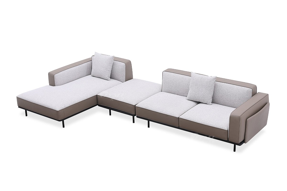 时尚LUTUBE视频在线观看现代极简家具别墅大宅家用舒皮布艺沙发组合