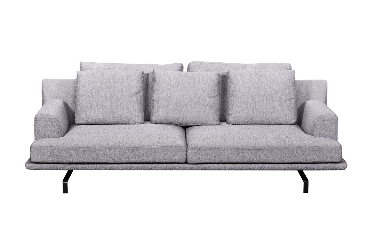 时尚LUTUBE视频在线观看现代极简家具别墅大宅家用舒适灰色布艺双位沙发