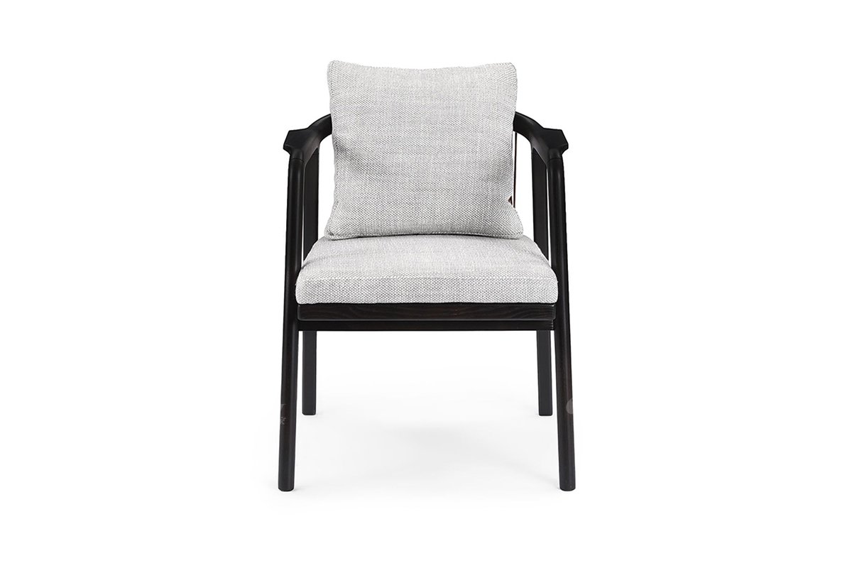  现代简约家具LUTUBE视频在线观看别墅会所家用时尚实木+布艺餐椅