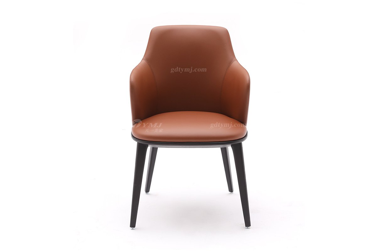  现代简约家具LUTUBE视频在线观看别墅会所家用时尚实木布艺餐椅