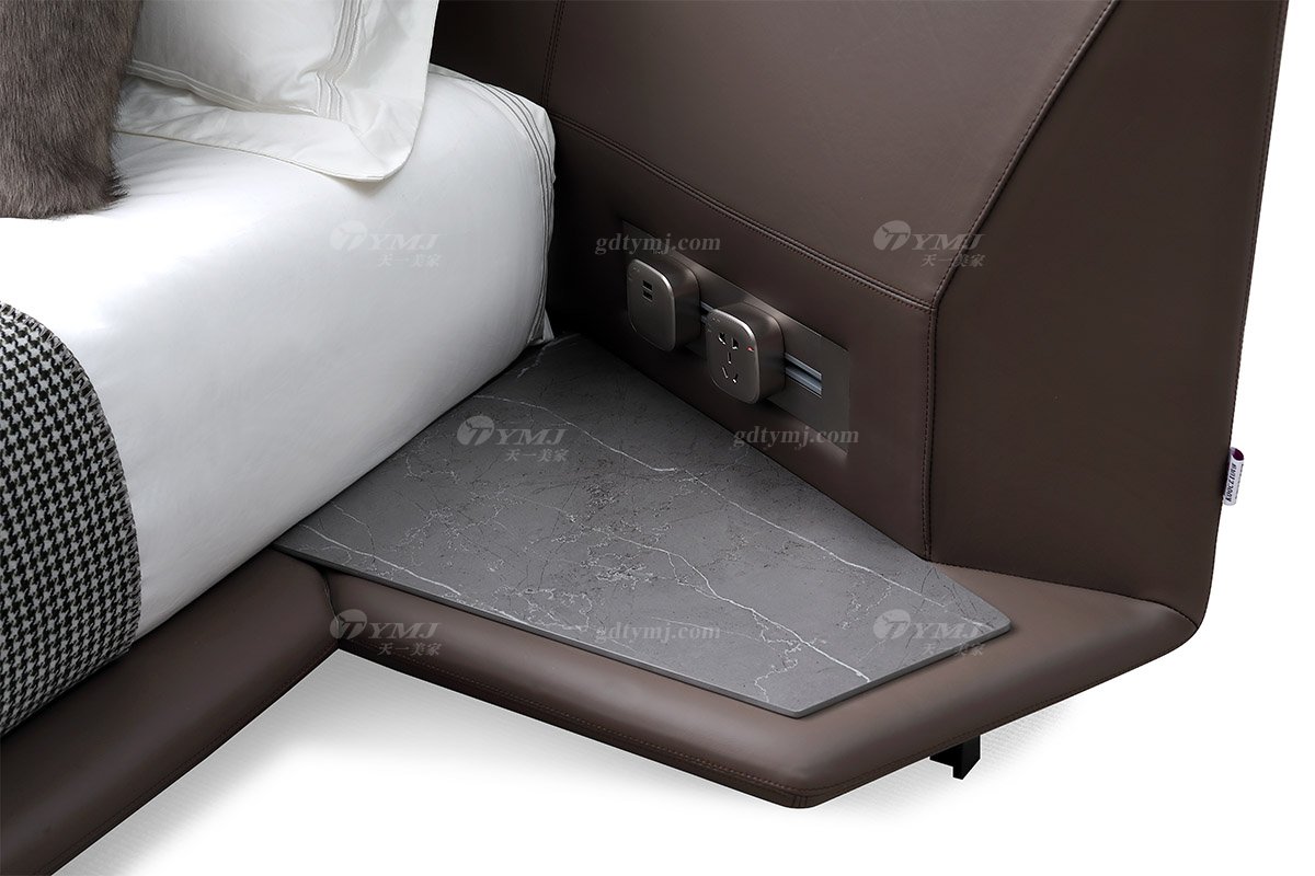  现代简约家具LUTUBE视频在线观看别墅会所家用时尚舒适宽屏大床A2285细节1