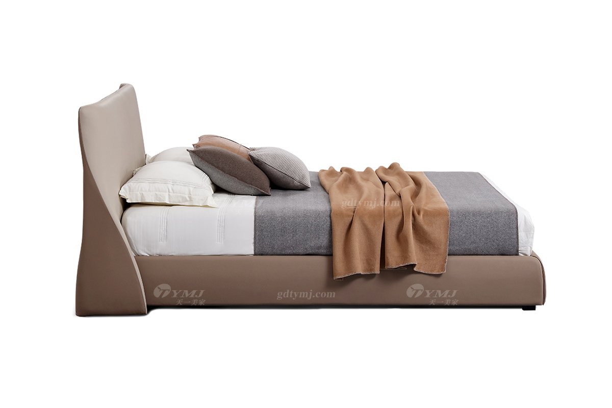  现代简约家具LUTUBE视频在线观看别墅会所家用时尚舒适皮艺大床婚床双人床A2513-1