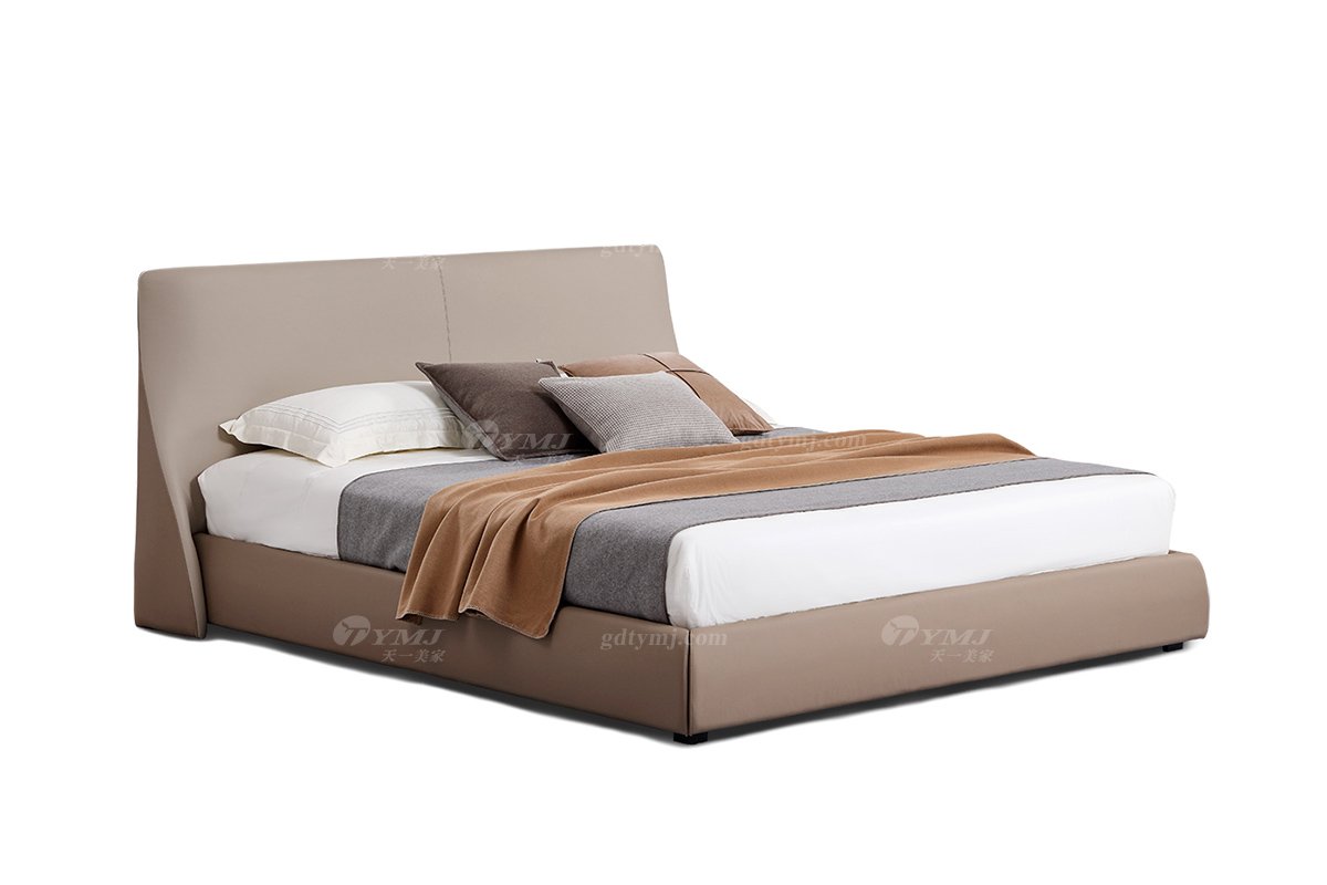  现代简约家具LUTUBE视频在线观看别墅会所家用时尚舒适皮艺大床婚床双人床