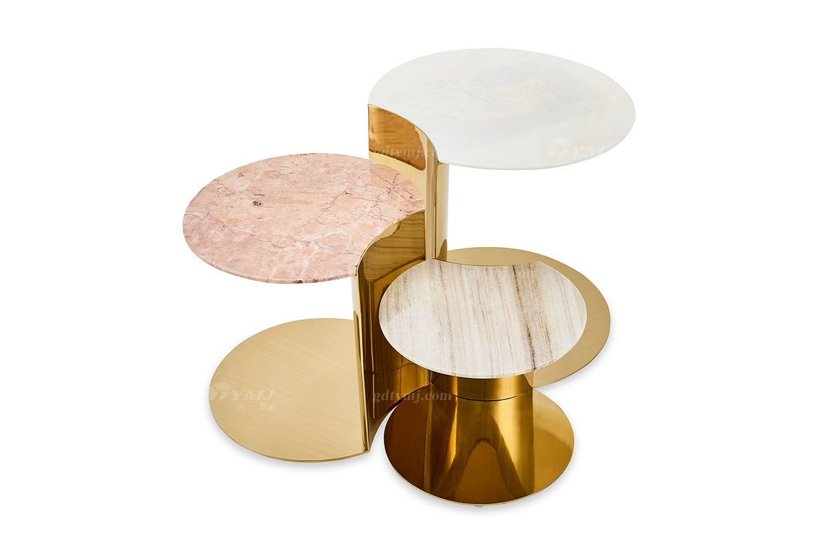 意式LUTUBE官方最新免费破解版LUTUBE视频在线观看别墅会所家用时尚创意高级钛金属小圆几角几组合FB122H2RA+B+C（1）