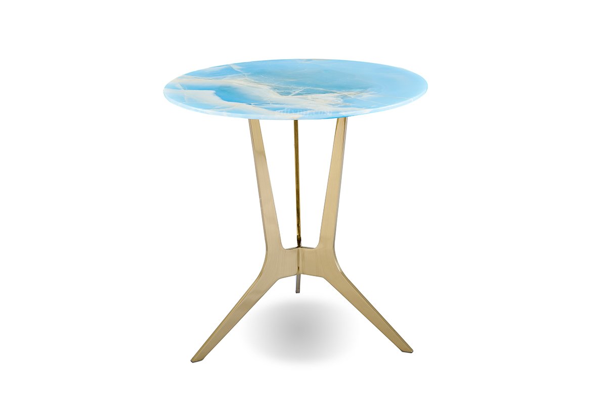 意式LUTUBE官方最新免费破解版LUTUBE视频在线观看别墅会所家用时尚高级钛金属+蓝冰玉小圆几角几