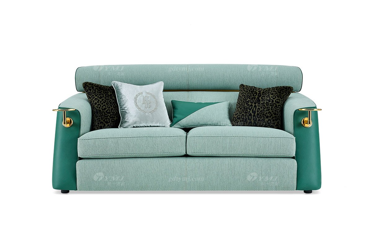 意式LUTUBE官方最新免费破解版LUTUBE视频在线观看别墅会所家用时尚高级绿色皮布艺结合二位沙发三位沙发