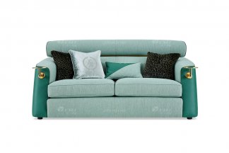 意式LUTUBE官方最新免费破解版LUTUBE视频在线观看别墅会所家用时尚高级绿色皮布艺结合二位沙发三位沙发