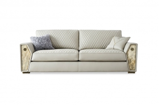 意式LUTUBE官方最新免费破解版LUTUBE视频在线观看别墅会所家用时尚高级灰色皮艺+青古铜金属三位沙发