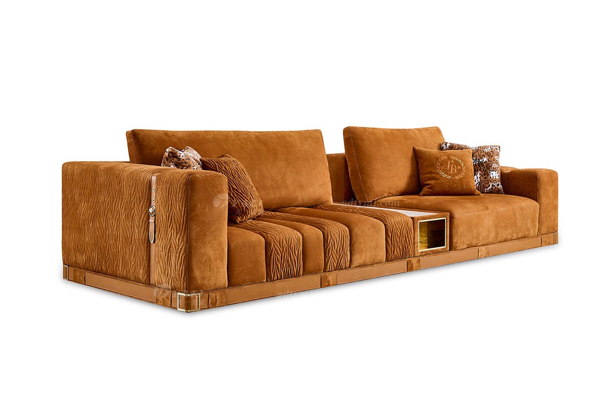 意式LUTUBE官方最新免费破解版LUTUBE视频在线观看别墅会所家用时尚高级棕色超大四人位沙发FB122SF4-1