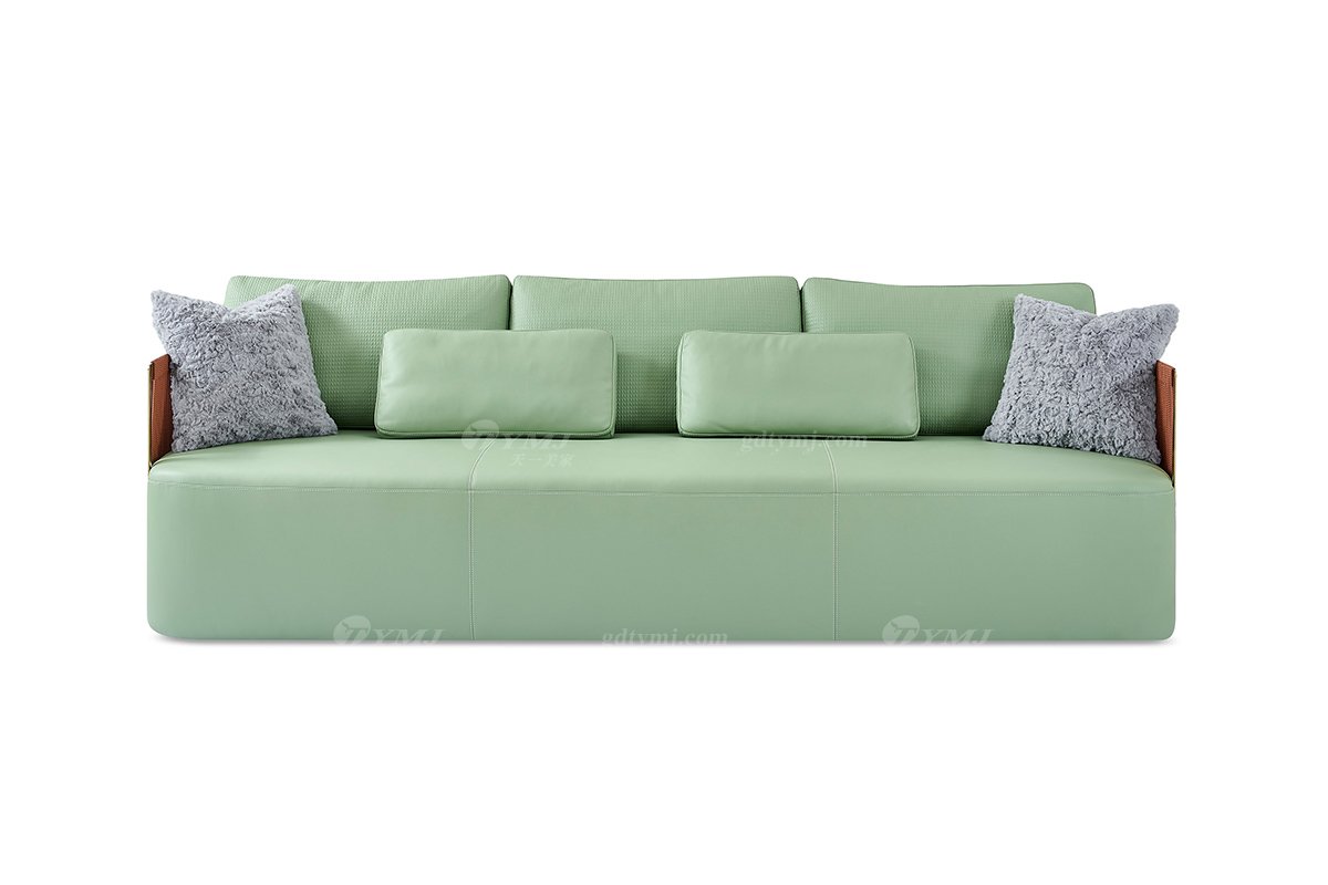 意式LUTUBE官方最新免费破解版LUTUBE视频在线观看别墅会所家用时尚舒适绿色皮艺三位沙发