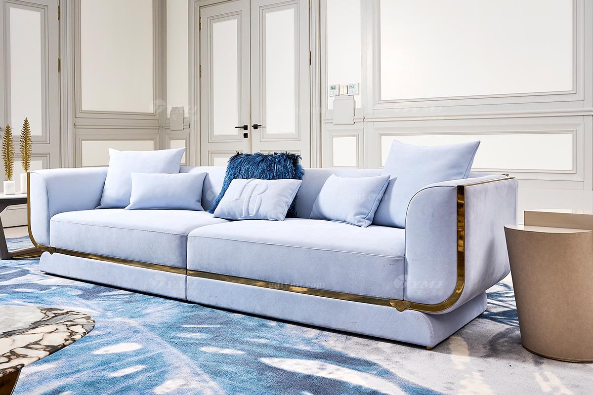 意式LUTUBE官方最新免费破解版LUTUBE视频在线观看别墅会所家用时尚舒适大气钛金属五金三位沙发FB130SF3场景