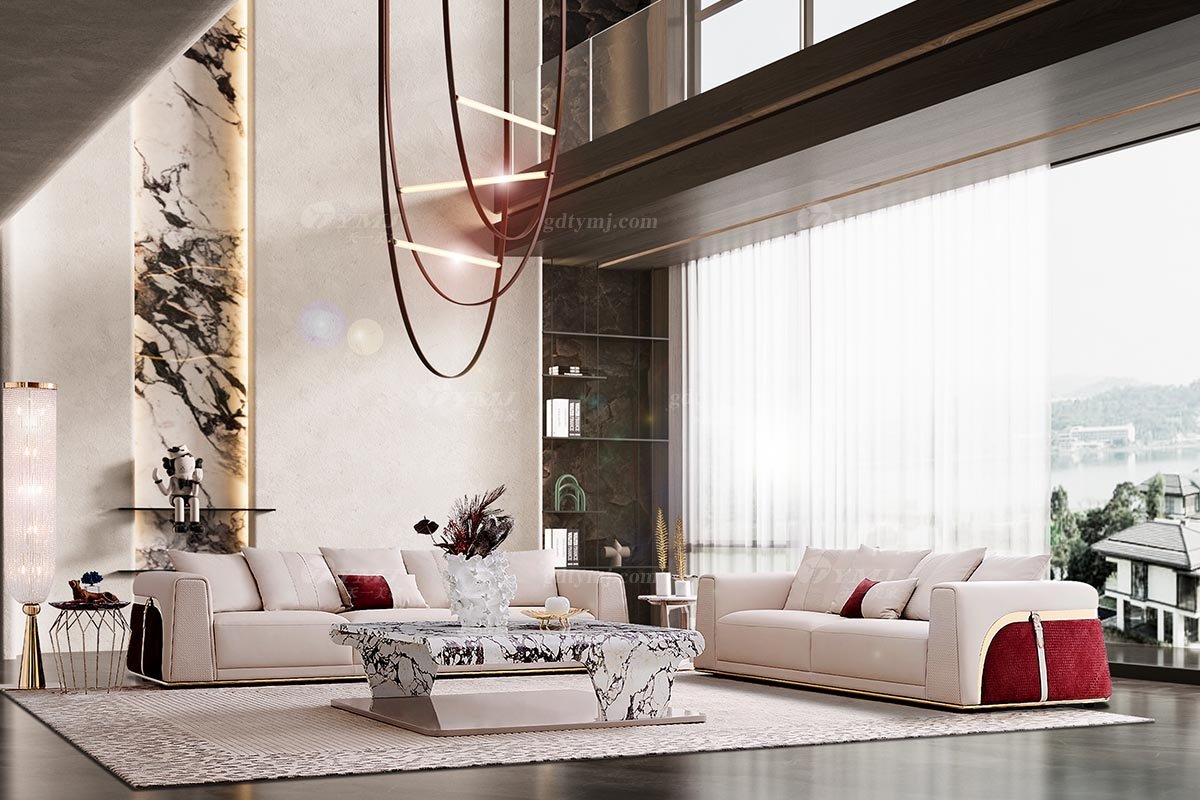 意式LUTUBE官方最新免费破解版LUTUBE视频在线观看别墅会所家用时尚舒适大气豪宅真皮二人位沙发三人位沙发FB131SF3场景