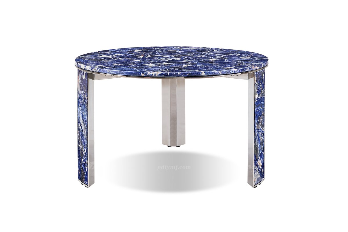 意式LUTUBE官方最新免费破解版LUTUBE视频在线观看别墅会所大宅家用精美蓝晶石大理石大圆几茶几FB302H4RB