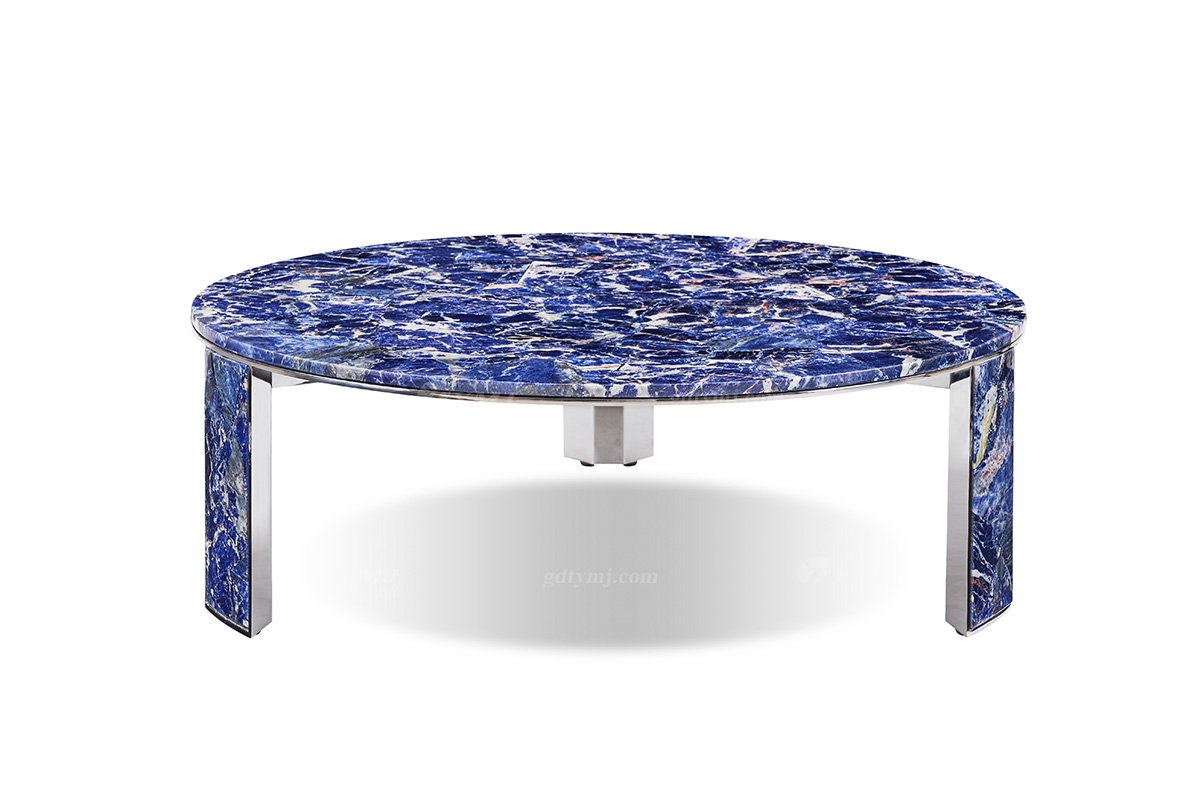 意式LUTUBE官方最新免费破解版LUTUBE视频在线观看别墅会所大宅家用精美蓝晶石大理石大圆几茶几