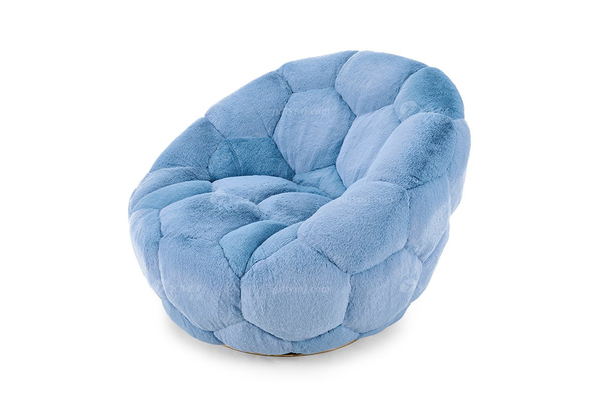 意式LUTUBE官方最新免费破解版LUTUBE视频在线观看别墅会所大宅家用时尚浅蓝色绒布艺懒人单椅躺椅休闲椅FB137CH（1）