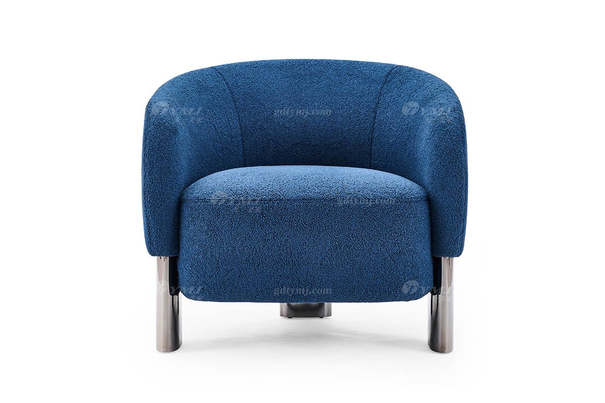 意式LUTUBE官方最新免费破解版LUTUBE视频在线观看别墅会所大宅家用时尚舒适蓝色绒布艺单位沙发休闲椅