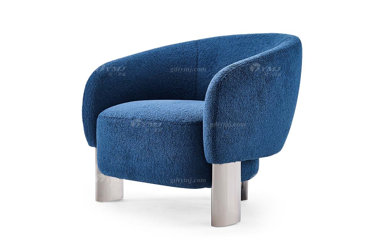 意式LUTUBE官方最新免费破解版LUTUBE视频在线观看别墅会所大宅家用时尚舒适蓝色绒布艺单位沙发休闲椅FB302CH（1）