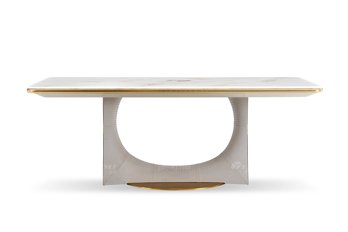 意式LUTUBE官方最新免费破解版LUTUBE视频在线观看别墅会所大宅家用奢华大气编织纹皮+大理石2.4米长餐台