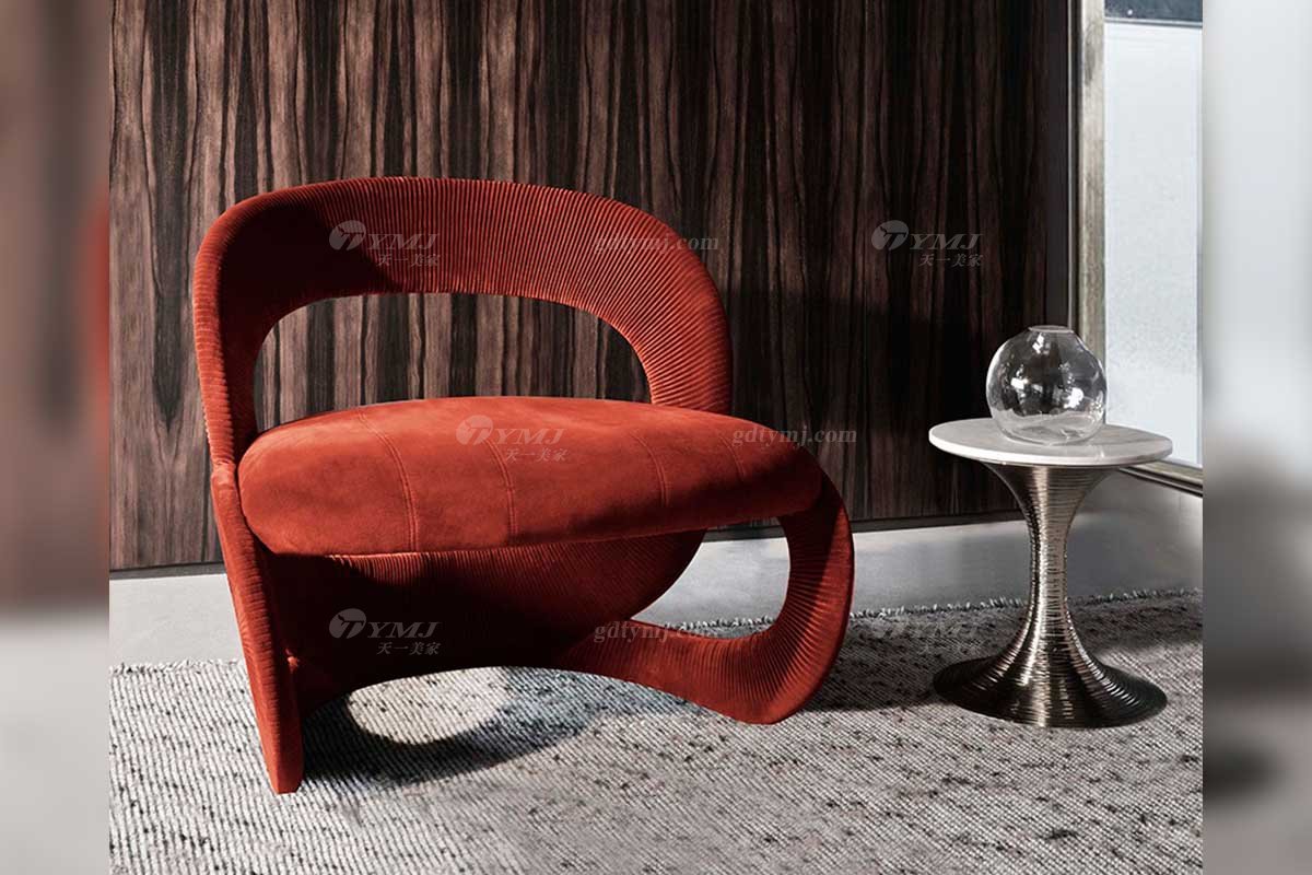 意式雅奢风格家具LUTUBE视频在线观看别墅会所家具时尚创意布艺休闲椅LC2302休闲椅2