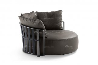 意式雅奢风格家具LUTUBE视频在线观看别墅会所家具时尚网红款旋转沙发