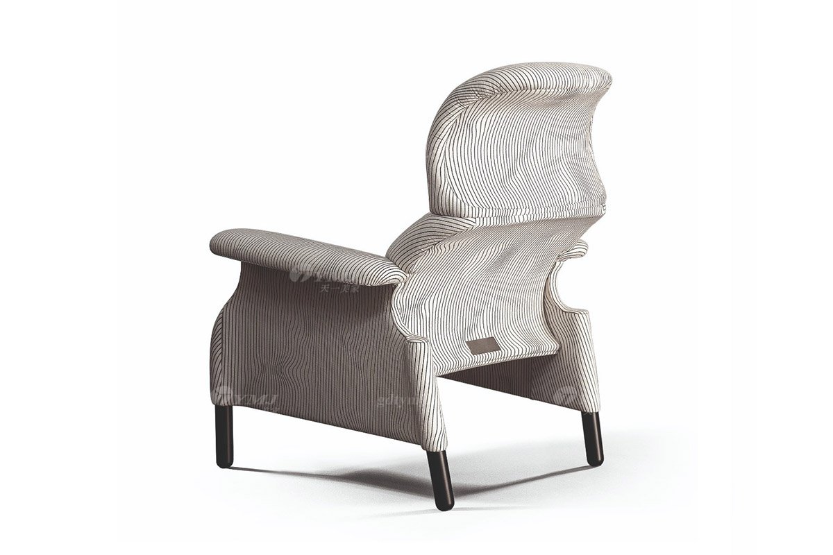 意式雅奢风格家具LUTUBE视频在线观看别墅会所家具时尚舒适布艺休闲椅LC2309休闲椅1