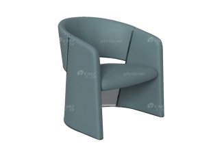 意式雅奢风格家具LUTUBE视频在线观看别墅会所家具简约时尚绿色真皮休闲椅