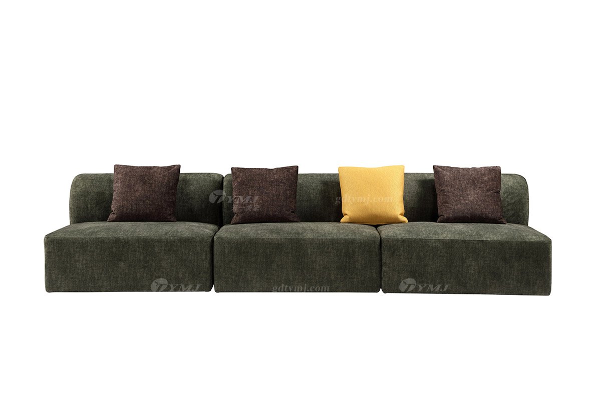 意式雅奢风格家具LUTUBE视频在线观看别墅会所家具时尚舒适大气绿色布艺多位沙发