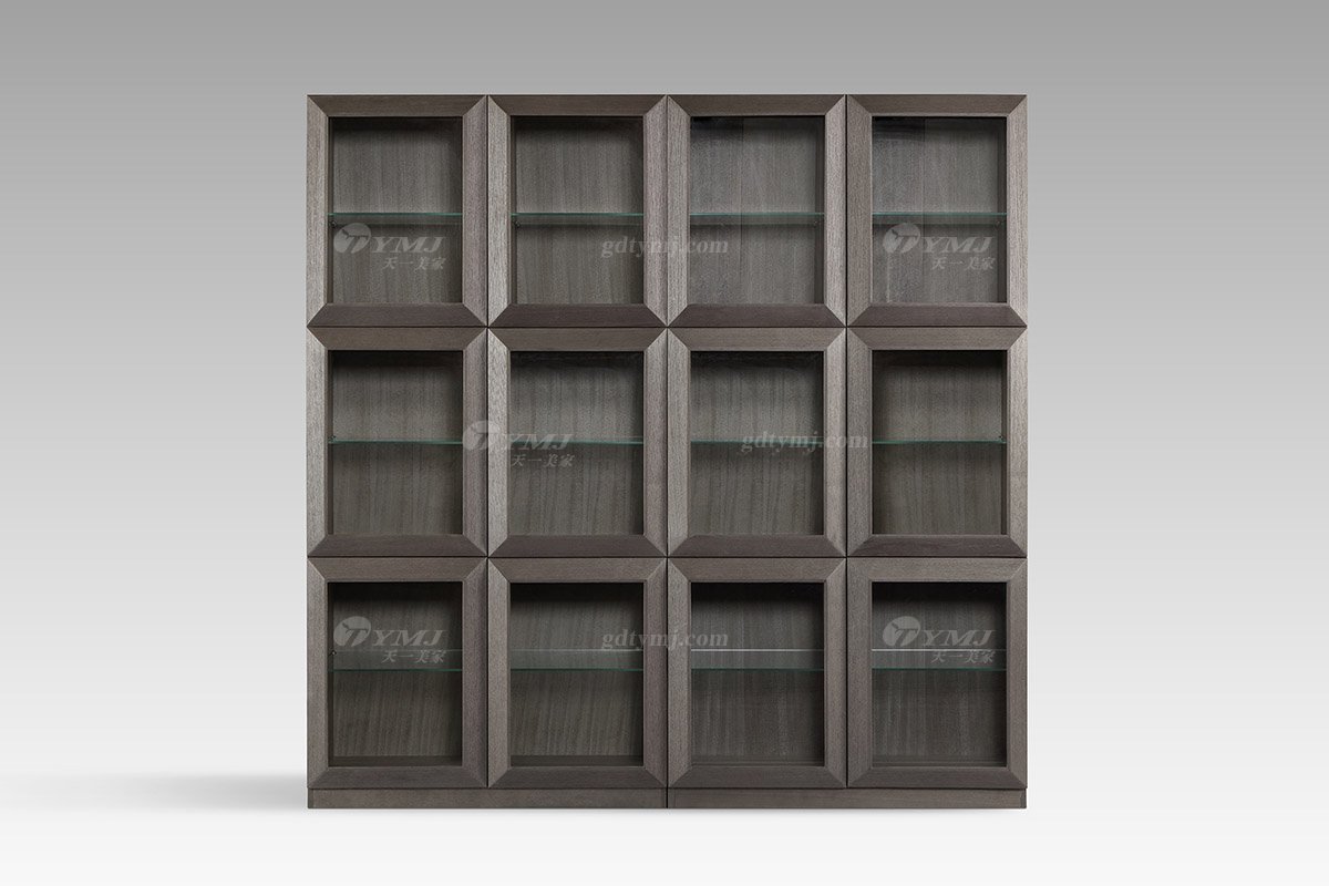  意式雅奢风格家具LUTUBE视频在线观看别墅会所家具简约实木背景书架