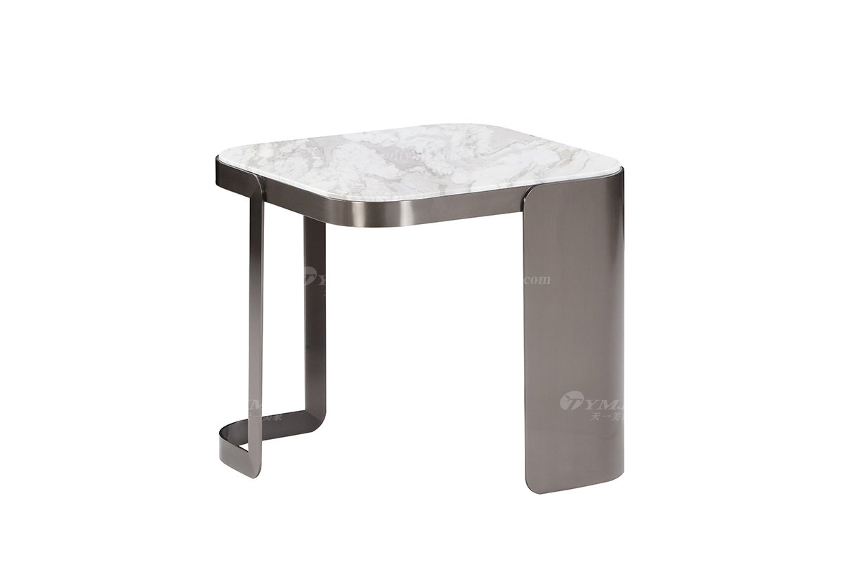  意式雅奢风格家具LUTUBE视频在线观看别墅会所家具简约高级天然大理石方角几