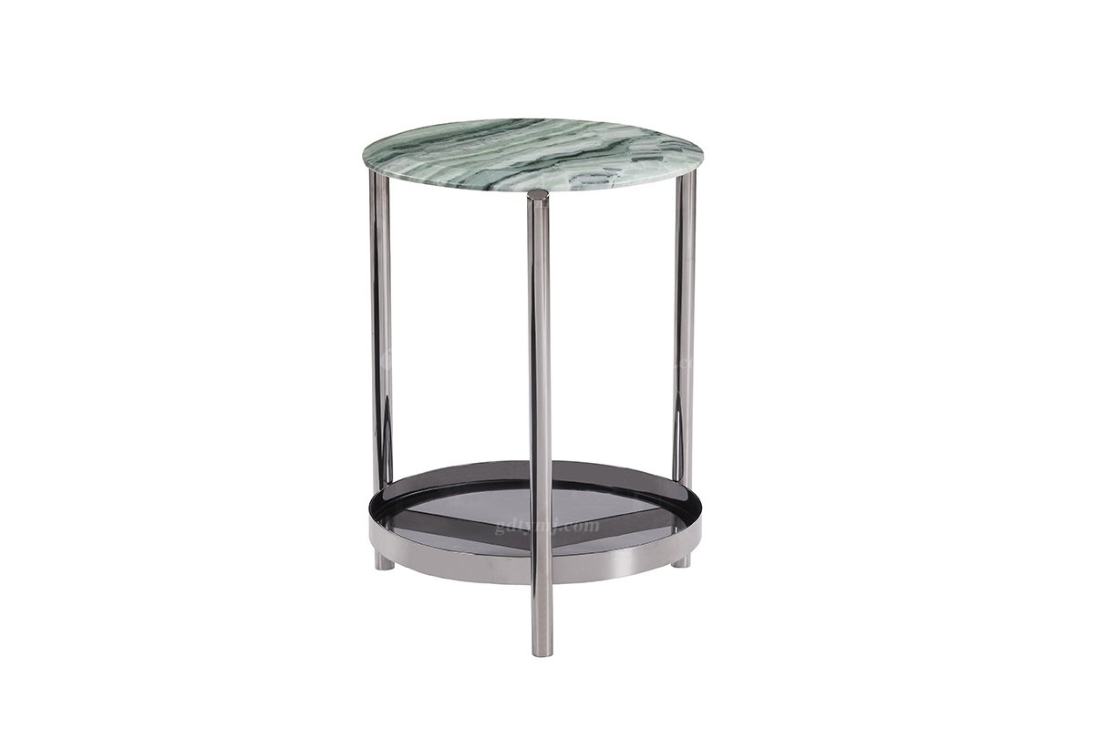  意式雅奢风格家具LUTUBE视频在线观看别墅会所家具简约天然大理石圆角几