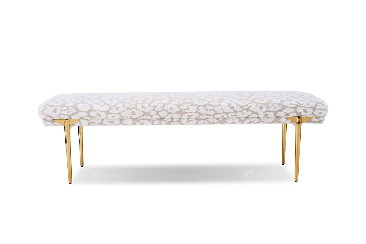 意式LUTUBE官方最新免费破解版LUTUBE视频在线观看别墅会所豪宅家用时尚奢华不锈钢镜面金属+绒布艺床尾凳