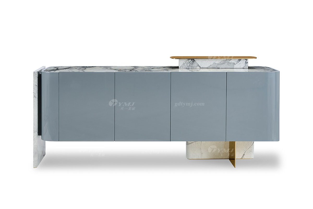 意式LUTUBE官方最新免费破解版LUTUBE视频在线观看别墅会所豪宅家用奢华天然大理石+钛金属餐边柜