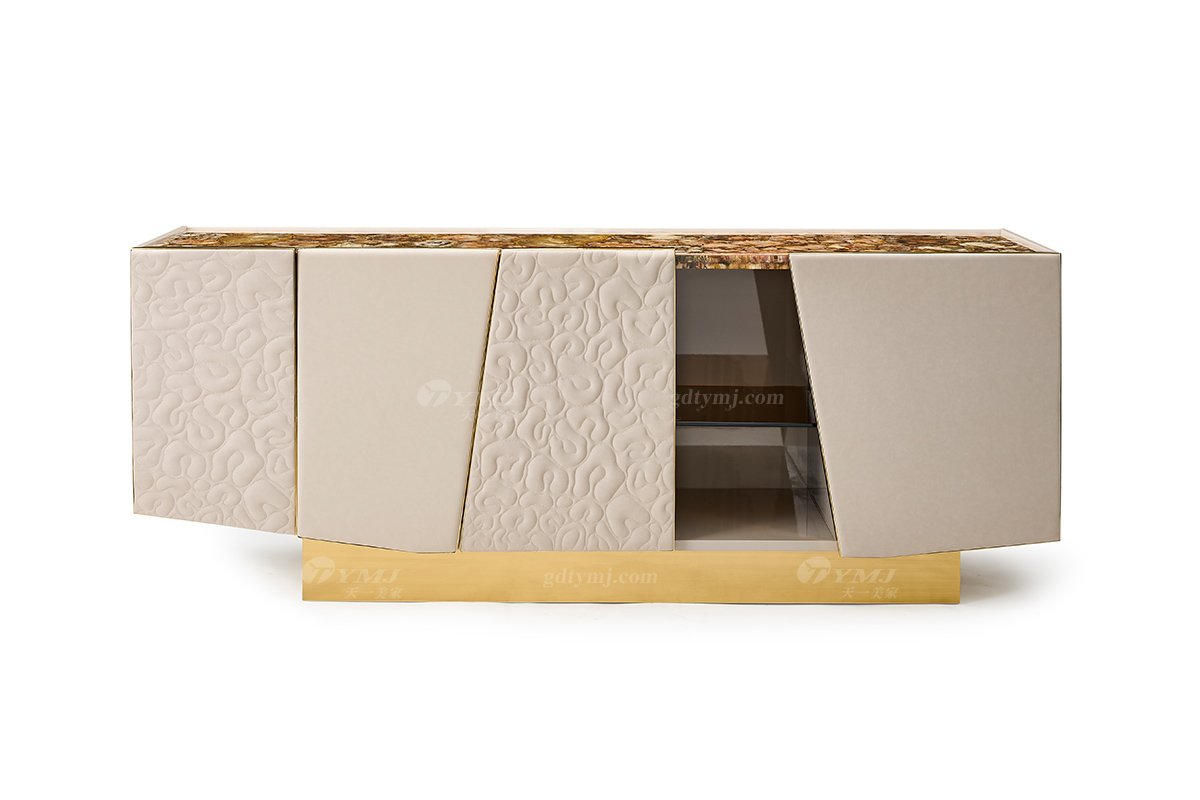 意式LUTUBE官方最新免费破解版LUTUBE视频在线观看别墅会所豪宅家用时尚奢华木化石+钛金餐边柜